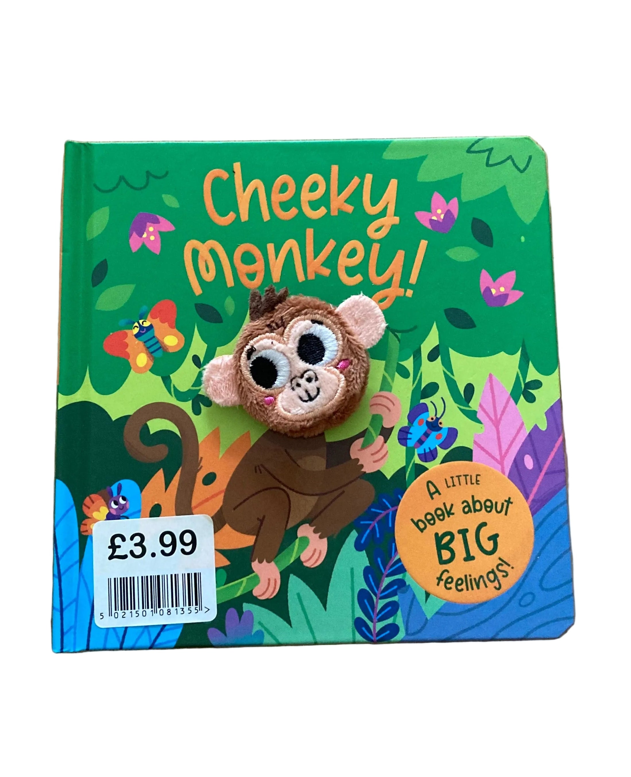 Cheeky Monkey Small Puppet Book EPOS labelled £3.99 (jacket £6)