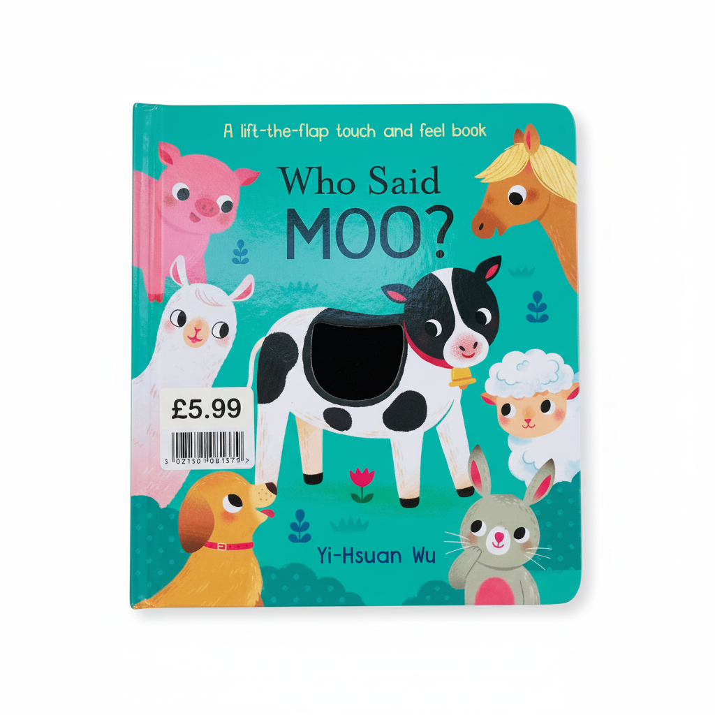 Who Said Moo? Touch and Feel EPOS Stickered £5.99 (jacket £7.99)