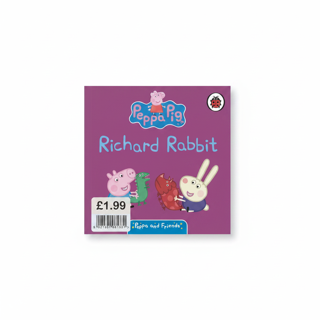 Peppa Pig Richard Rabbit book on white background
