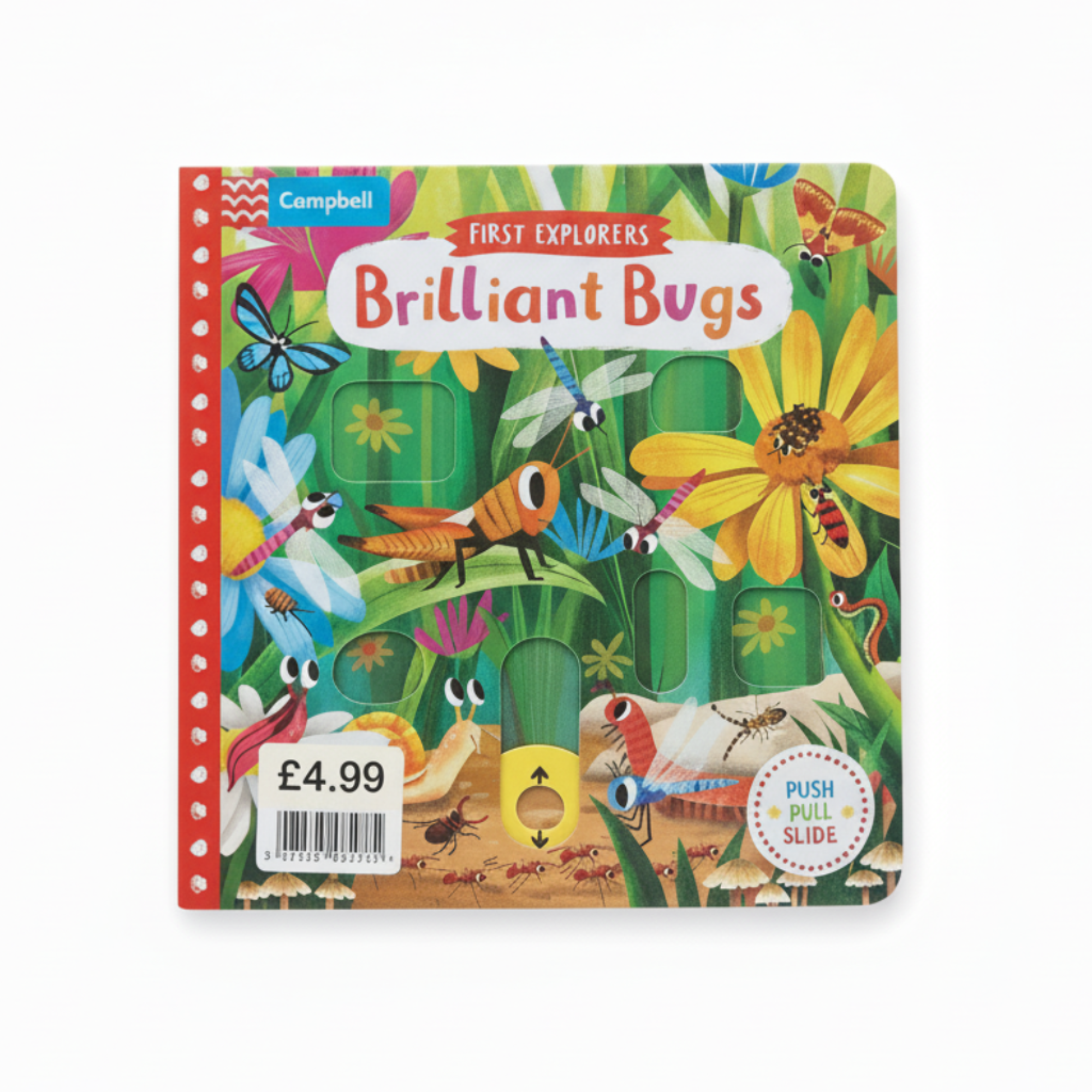 Campbell Brilliant Bugs Medium Board Book  - EPOS labelled at £4.99 (jacket £7.99)