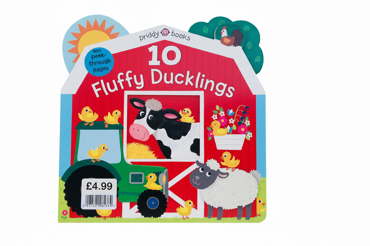 Fluffy Ducklings Medium Board Book EPOS Stickered £4.99 (jacket £5.99)